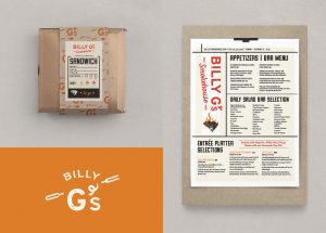 barbecue restaurant naming, custom logo, food packaging box label design, menu layout